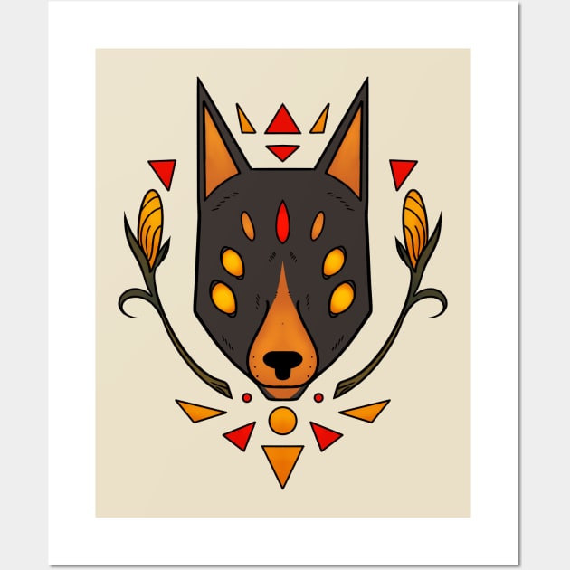 Four Eyed Doberman Wall Art by TaliDe